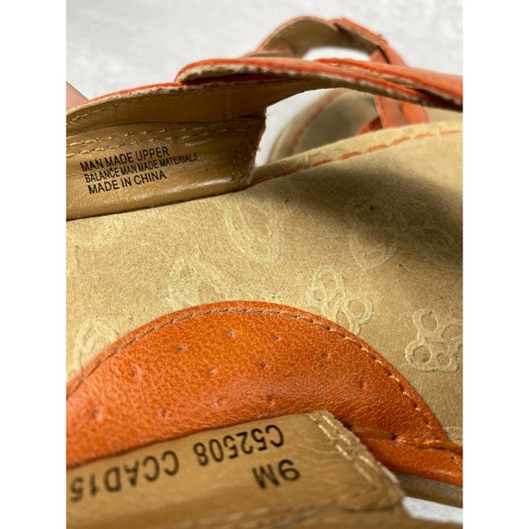 BOC Born Concept Womens Size 9 Orange Braided Flip Flop Slip On Thong Sandals - Picture 7 of 7